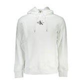 Calvin Klein White Cotton Men’s Sweater with Hood - Hoodies
