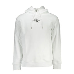 Calvin Klein White Cotton Men’s Sweater with Hood - Hoodies