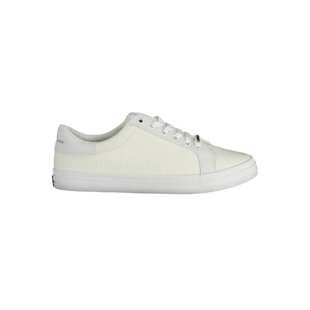 Calvin Klein White Cotton Sneaker - EU37/US7 - Sneakers