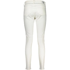 Calvin Klein White Cotton Women Jeans - Jeans