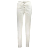 Calvin Klein White Cotton Women Jeans - W25 | L32 - Jeans