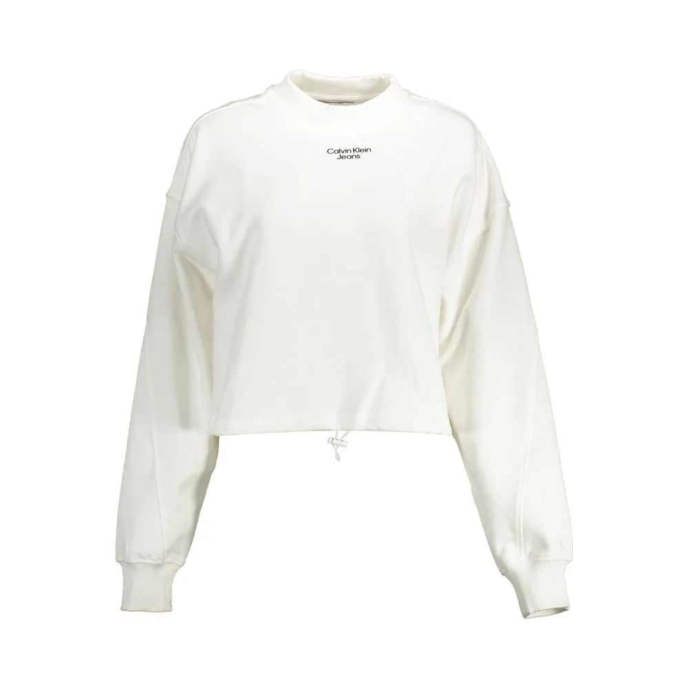 Calvin Klein White Cotton Women Sweater - Sweatshirts