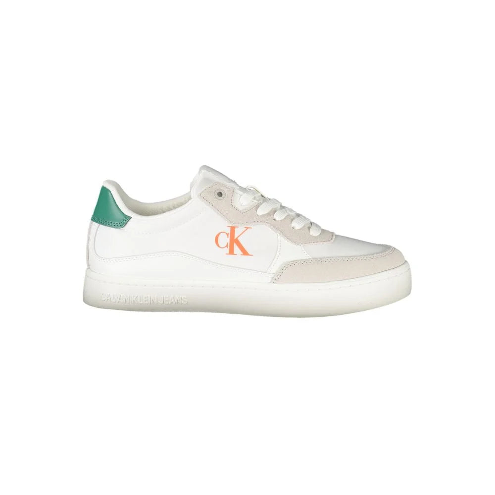 Calvin Klein White Leather Men Sneaker - Sneakers
