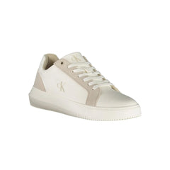 Calvin Klein White Leather Men Sneaker - Sneakers