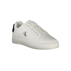 Calvin Klein White Leather Men Sneaker - Sneakers