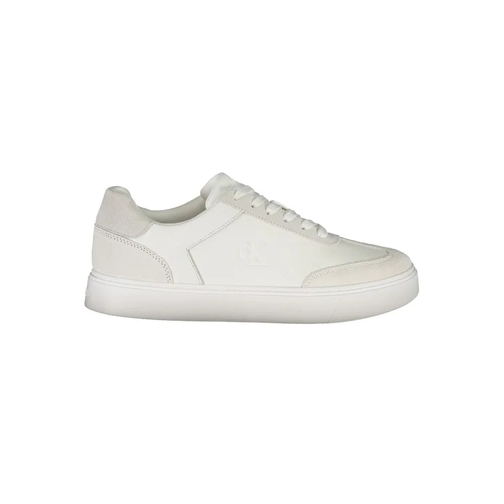 Calvin Klein White Leather Men Sneaker - Sneakers