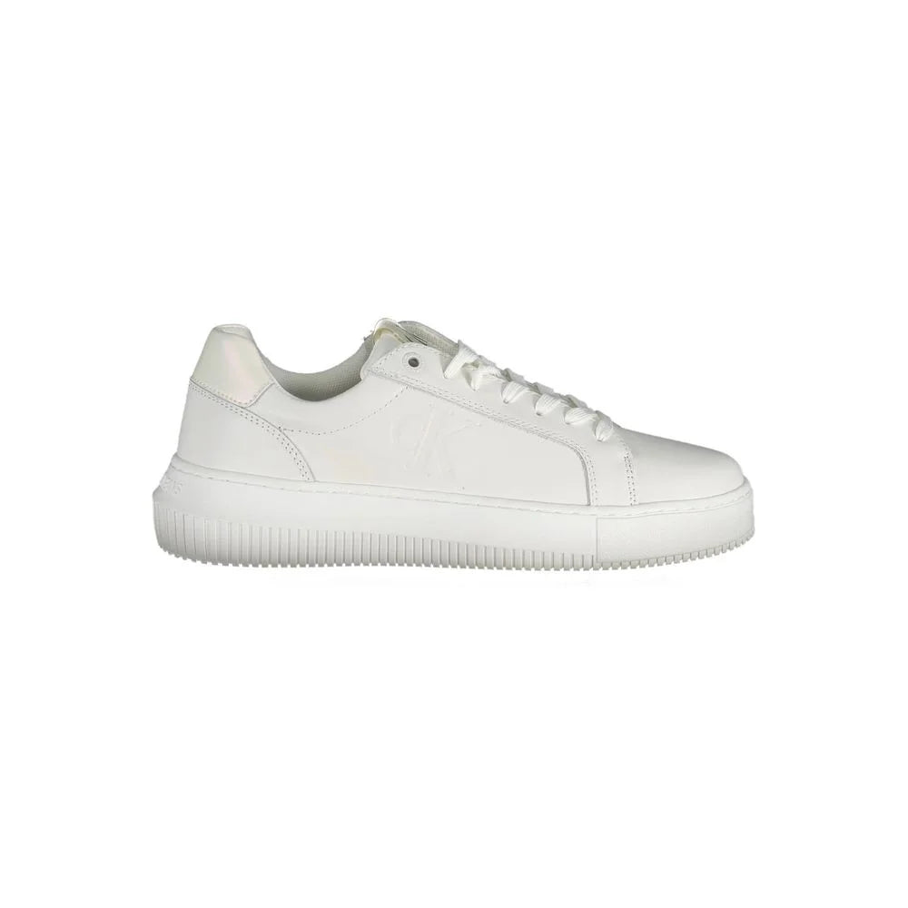 Calvin Klein White Leather Women Sneaker - Sneakers