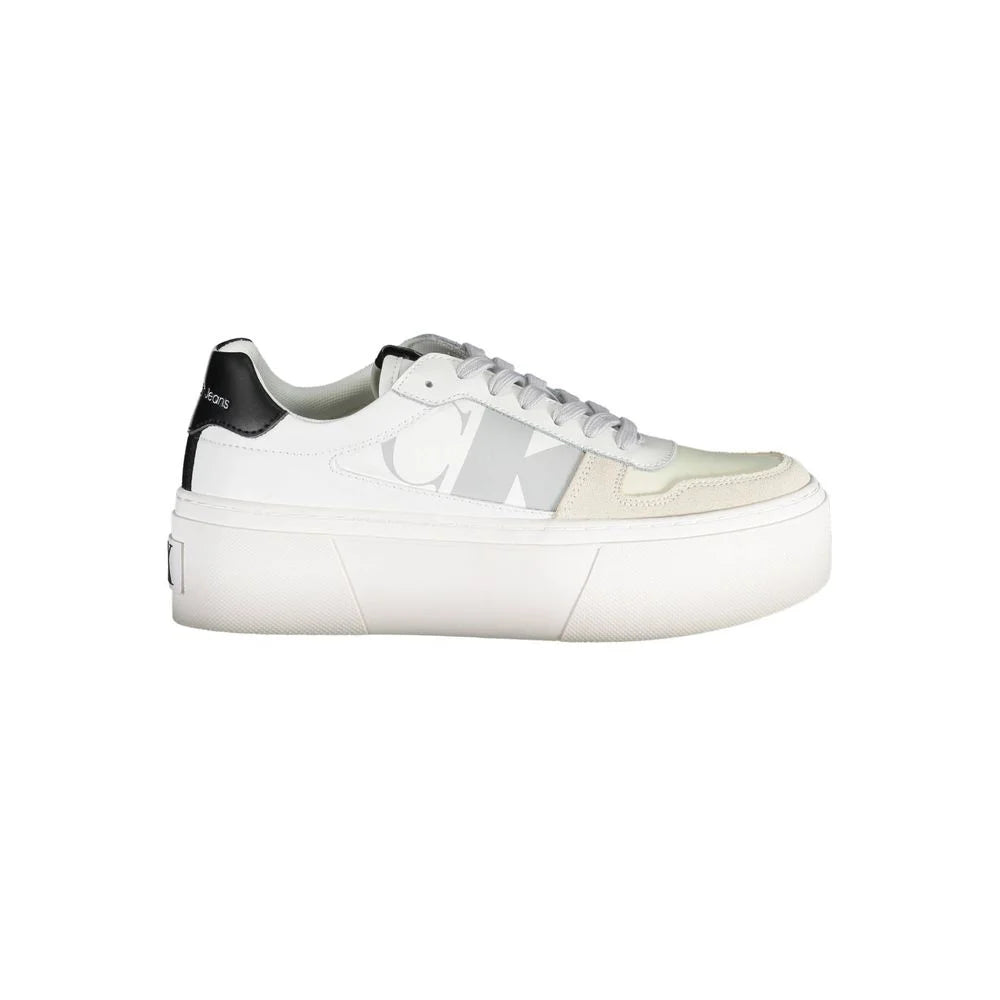 Calvin Klein White Polyester Sneaker - Sneakers