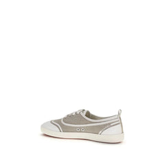 Carel Paris Beige Cotton Low Top Sneakers