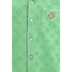 Casablanca Bicolor Cotton Shortsleeve Shirt