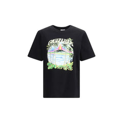 Casablanca Black Cotton T-Shirt