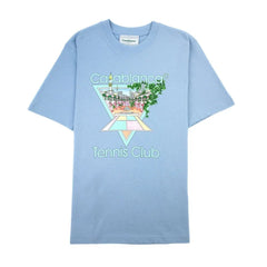 Casablanca Blue Cotton T-Shirt - T-Shirts