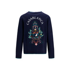 Casablanca Blue Wool Oves Aries Cardigan - M