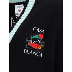 Casablanca Merino Wool embroidered Cardigan - Cardigans