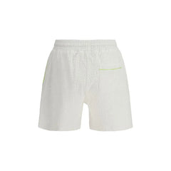 Casablanca White Cotton Bermuda Shorts