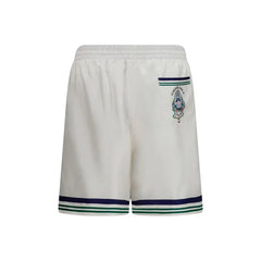 Casablanca White Silk Bermuda Shorts - M