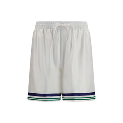 Casablanca White Silk Bermuda Shorts - M