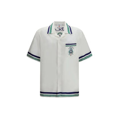 Casablanca White Silk Shortsleeve Shirt - M