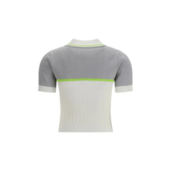 Casablanca White Viscose Polo Shirt - M