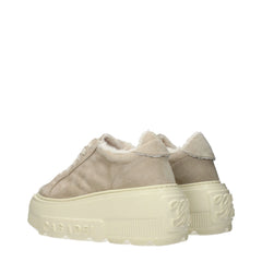 Casadei Beige Leather Chunky Sneakers