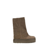 Casadei Brown Calf Leather Bos Taurus Flat Boots