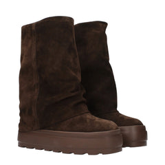Casadei Brown Leather Ankle Boots - EU37.5/US7.5