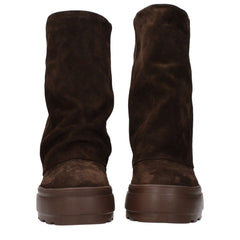 Casadei Brown Leather Ankle Boots - EU37.5/US7.5