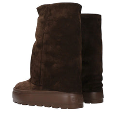 Casadei Brown Leather Ankle Boots - EU37.5/US7.5