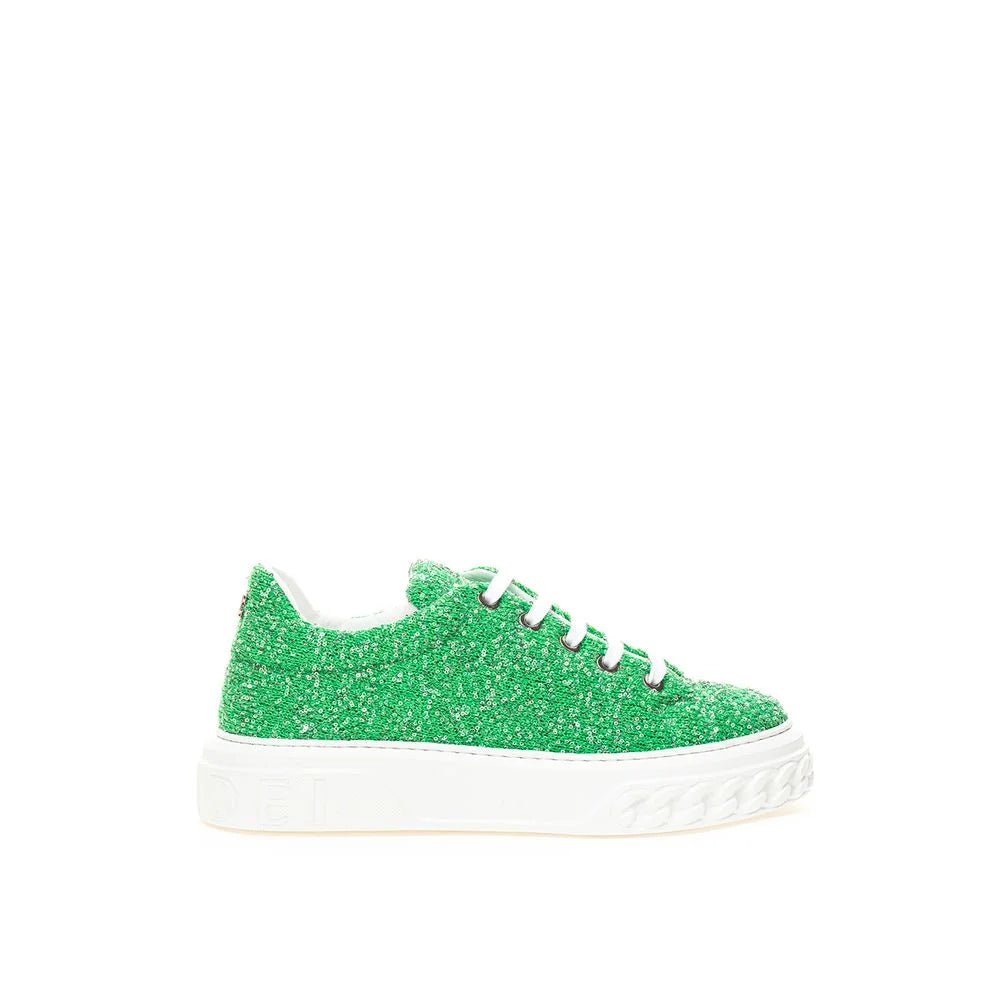 Casadei Emerald Elegance Leather Sneakers - EU41/US11