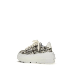 Casadei Multicolor Fabric Platform Sneakers