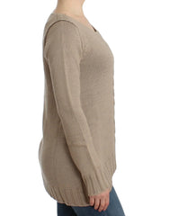 Cavalli Beige knitted wool sweater - Sweaters