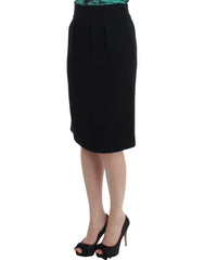 Cavalli Black wool pencil skirt - Skirts