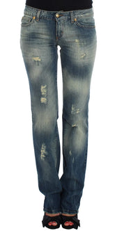Cavalli Blue Cotton Low Waist Jeans - W26 - Jeans