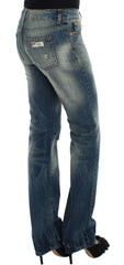 Cavalli Blue Cotton Low Waist Jeans - W26 - Jeans