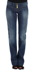 Cavalli Blue Wash Cotton Stretch Boot Cut Jeans - W24 - Jeans