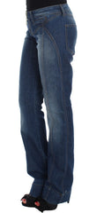 Cavalli Blue Wash Cotton Stretch Boot Cut Jeans - W24 - Jeans