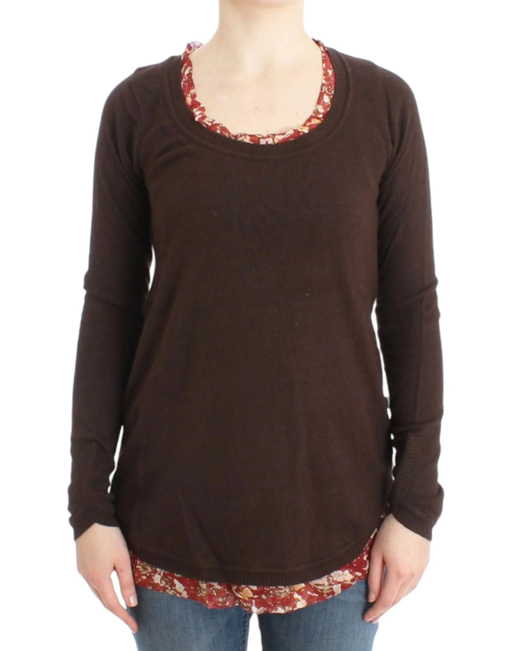 Cavalli Brown crewneck sweater - IT40|S - Sweaters