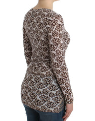 Cavalli Brown longsleeved lace top - IT44|L - Blouses