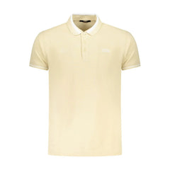 Cavalli Class Beige Cotton Men Polo Shirt - Polos