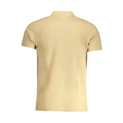 Cavalli Class Beige Cotton Polo Shirt - Polos