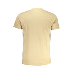 Cavalli Class Beige Cotton T-Shirt - T-Shirts