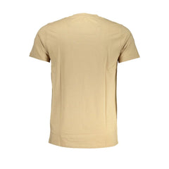 Cavalli Class Beige Cotton T-Shirt - XXL - T-Shirts