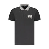 Cavalli Class Black Cotton Men Polo Shirt - Polos