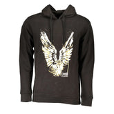 Cavalli Class Black Cotton Men Sweater - Hoodies