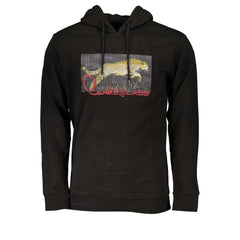 Cavalli Class Black Cotton Men Sweater - Sweatshirts