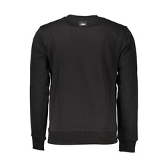 Cavalli Class Black Cotton Men Sweater - Sweatshirts