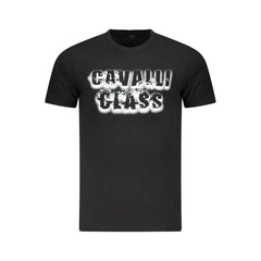 Cavalli Class Black Cotton Men T-Shirt - T-Shirts