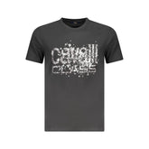 Cavalli Class Black Cotton Men T-Shirt - T-Shirts