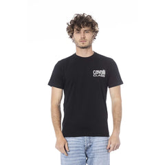 Cavalli Class Black Cotton Men T-Shirt - T-Shirts