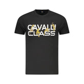 Cavalli Class Black Cotton Men T-Shirt - T-Shirts